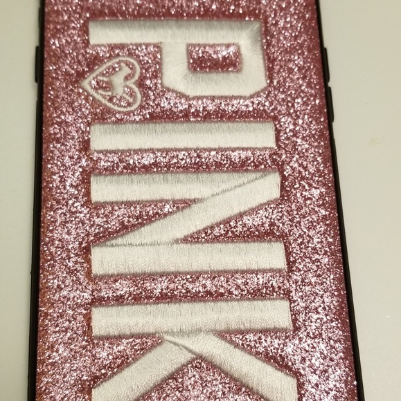 3D Embroidery Pink Letter Fashion Design Glitter - Picture 2 of 2